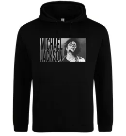 Чоловіча толстовка (худі) Дитяче худі Michael Jackson з мікрофоном, колір - чорний, розмір - M Чорний фото