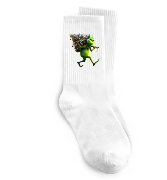 Носки Грінч з ялинкою Белый фото