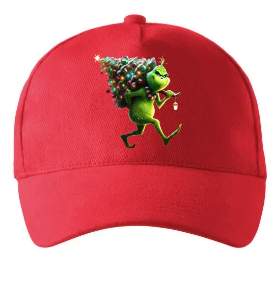 Кепка Грінч з ялинкою Красный фото