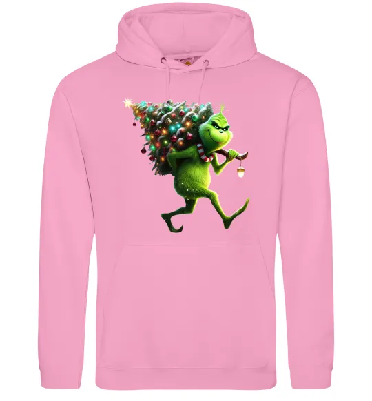 Жіноча толстовка (худі) Грінч з ялинкою Рожевий фото