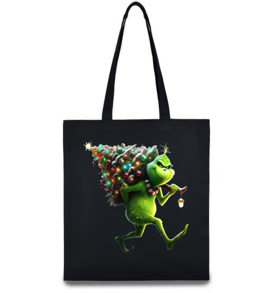 Эко-сумка Грінч з ялинкою Черный фото