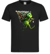 Мужская футболка Грінч з ялинкою Черный фото