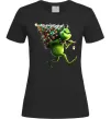 Жіноча футболка Грінч з ялинкою Чорний фото