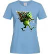 Жіноча футболка Грінч з ялинкою Блакитний фото