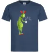 Чоловіча футболка Грінч втомлений Темно-синій фото