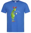 Чоловіча футболка Грінч втомлений Яскраво-синій фото