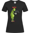Жіноча футболка Грінч втомлений Чорний фото