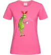 Жіноча футболка Грінч втомлений Яскраво-рожевий фото