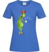 Жіноча футболка Грінч втомлений Яскраво-синій фото