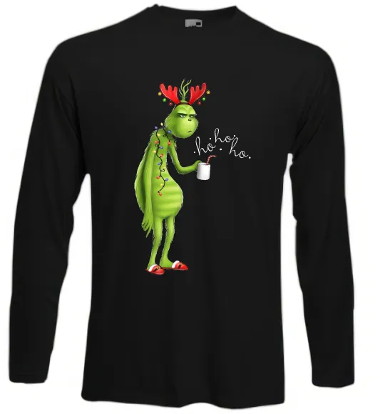 Лонгслив Грінч втомлений Черный фото