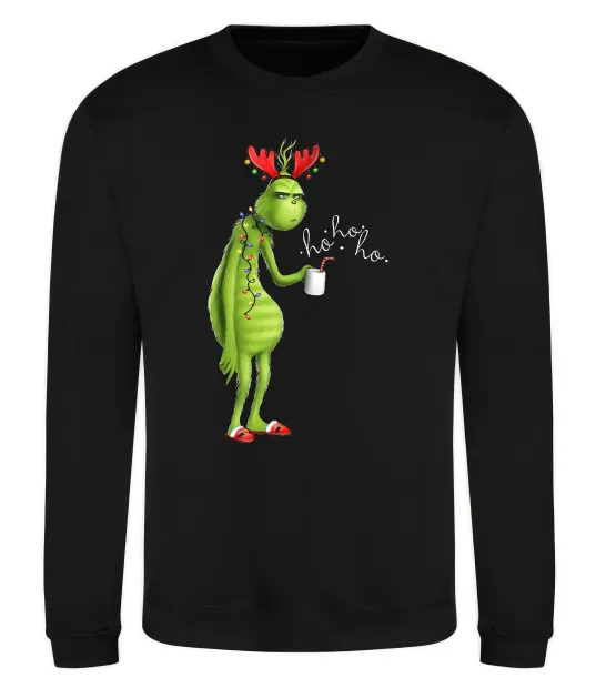 Свитшот Грінч втомлений Черный фото