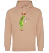 Чоловіча толстовка (худі) Грінч втомлений Пісочний фото