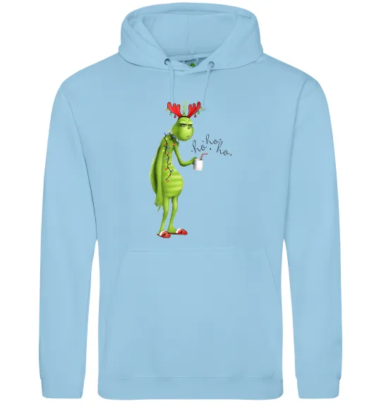 Женская толстовка (худи) Грінч втомлений Голубой фото