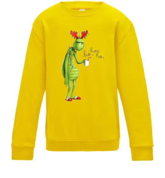 Детский Свитшот Грінч втомлений Солнечно желтый фото