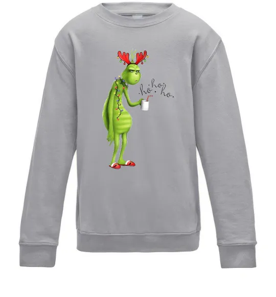 Детский Свитшот Грінч втомлений Серый меланж фото