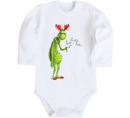 Дитячий бодік Грінч втомлений Білий фото