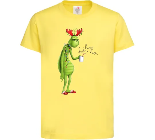 Дитяча футболка Грінч втомлений Лимонний фото