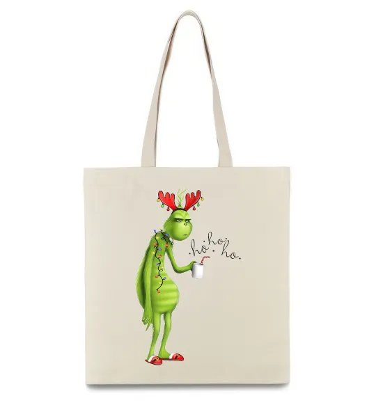 Еко-сумка Грінч втомлений Бежевий фото