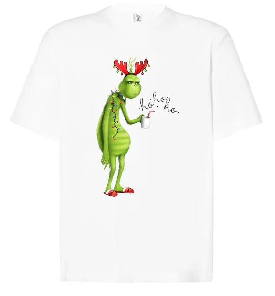 Футболка Оверсайз Грінч втомлений Білий фото