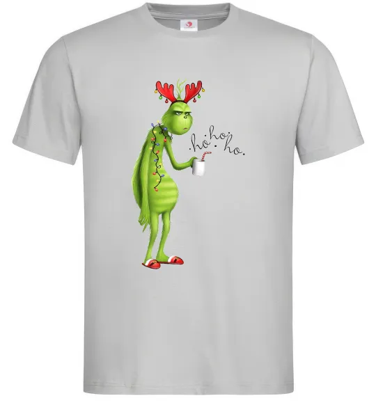 Чоловіча футболка Грінч втомлений Сірий фото