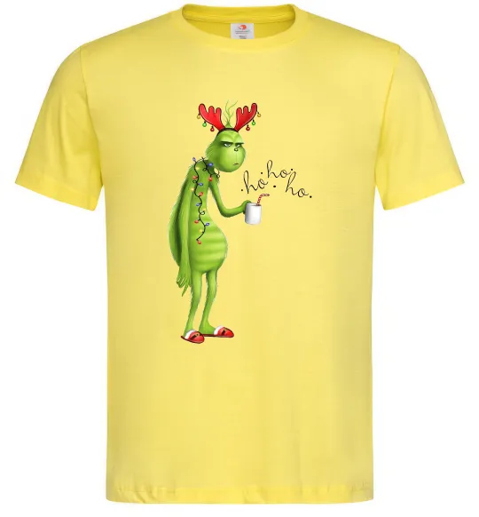 Чоловіча футболка Грінч втомлений Лимонний фото