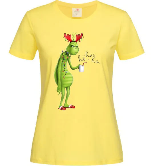 Жіноча футболка Грінч втомлений Лимонний фото