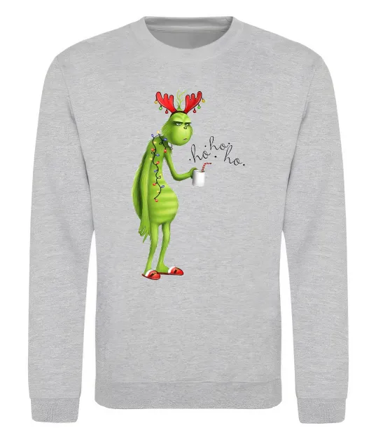 Свитшот Грінч втомлений Серый меланж фото