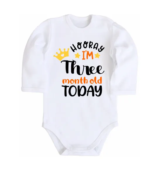 Детский боди 3 month Белый фото