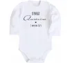 Детский боди Боді з іменем та датою Белый фото