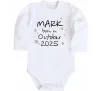 Детский боди Іменний з датою народження Белый фото