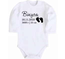 Детский боди З написом новонародженим Белый фото