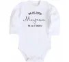 Детский боди Іменний з датою Белый фото