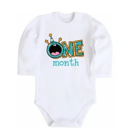 Дитячий бодік One month Білий фото