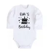Детский боди First birthday Белый фото