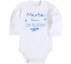 Детский боди Birth date with name Белый фото