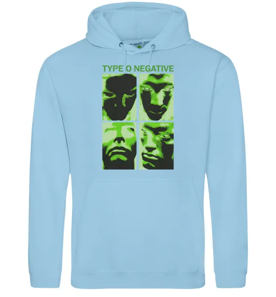 Чоловіча толстовка (худі) Type O Negative Блакитний фото