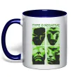 Чашка с цветной ручкой Type O Negative Глубокий темно-синий фото