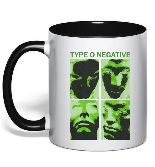 Чашка с цветной ручкой Type O Negative Черный фото