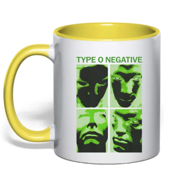 Чашка с цветной ручкой Type O Negative Лимонный фото