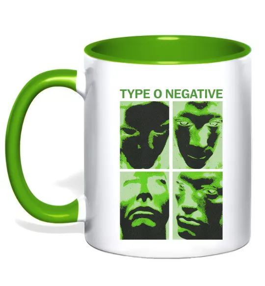 Чашка с цветной ручкой Type O Negative Лаймовый фото