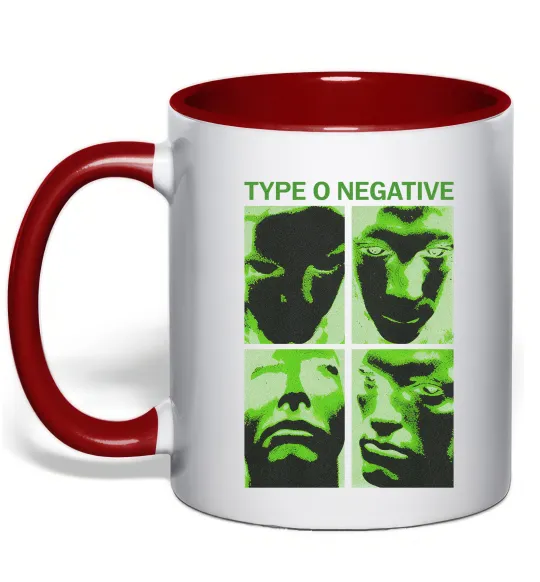 Чашка с цветной ручкой Type O Negative Красный фото