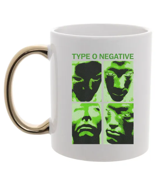 Чашка с цветной ручкой Type O Negative Золото фото