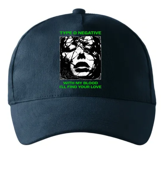 Кепка Type O Negative with my blood Темно-синий фото