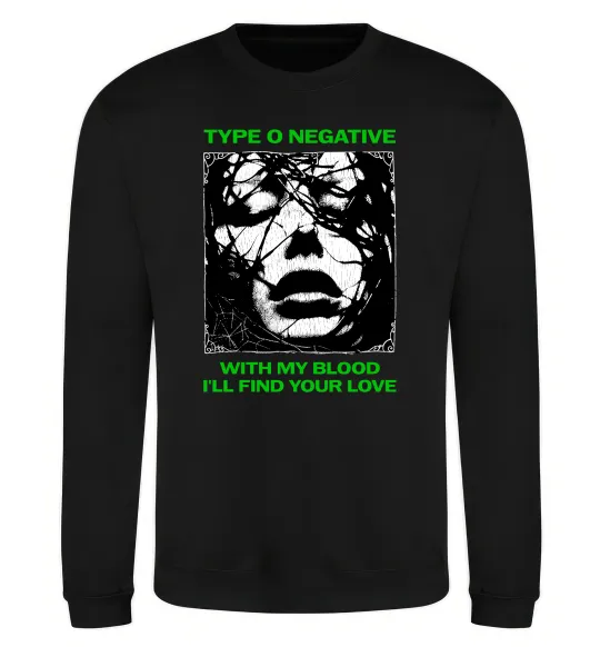 Свитшот Type O Negative with my blood Черный фото