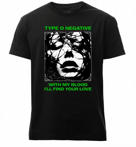 Мужская премиум футболка Type O Negative with my blood Черный фото