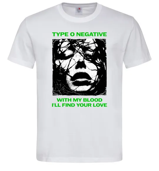 Чоловіча футболка Type O Negative with my blood Білий фото