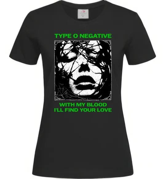 Женская футболка Type O Negative with my blood Черный фото