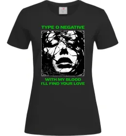 Женская футболка Type O Negative with my blood Черный фото