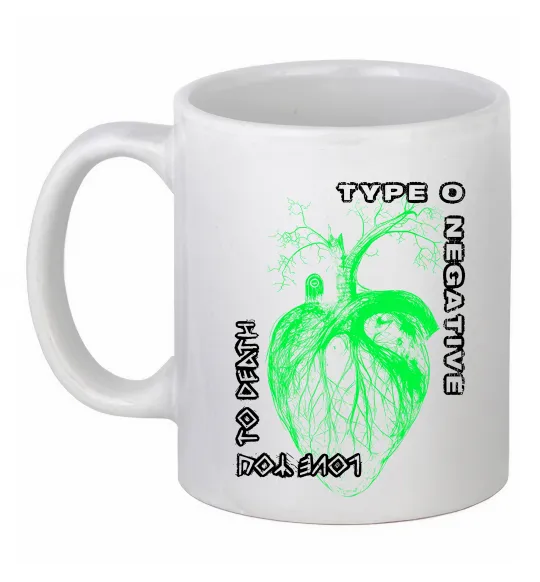 Чашка керамическая Type O Negative heart Белый фото