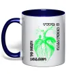 Чашка з кольоровою ручкою Type O Negative heart Глибокий темно-синій фото